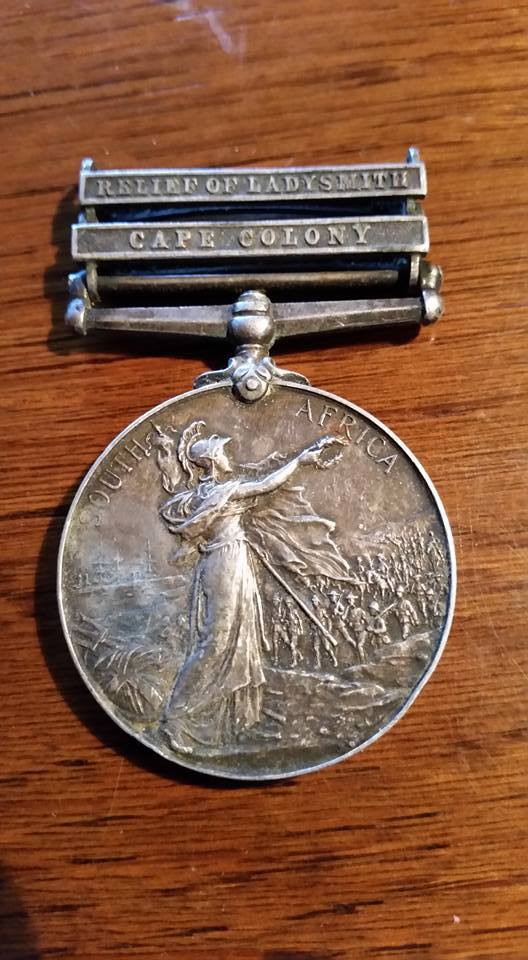 Medal awarded to William Devenney for Relief of Ladysmith during Boer War in which he died in action.